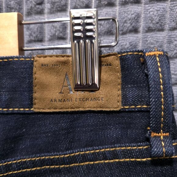 Armani Wide Leg Flared Jeans 12 32x33 Y2K USA Bellbottom Retro Glam Rock Street - Picture 13 of 16